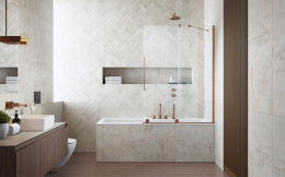 Wpisz KOD: PROMO - 10% Radaway Furo Brushed Copper PND II drzwi parawanu 63,8 cm prawe miedź szczotkowana/szkło przezroczyste 10109638-93-01R