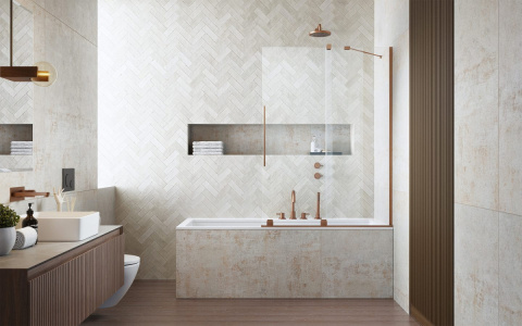 Wpisz KOD: PROMO - 10% Radaway Furo Brushed Copper PND II drzwi parawanu 63,8 cm prawe miedź szczotkowana/szkło przezroczyste 10109638-93-01R