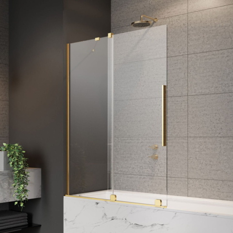 Wpisz KOD: PROMO - 10% Radaway Furo PND II drzwi parawanu 73,8 cm 1-częściowy złoty połysk/szkło przezroczyste 10109738-09-01L
