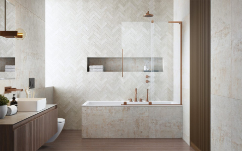 Wpisz KOD: PROMO - 10% Radaway Furo SL Brushed Copper PND II drzwi parawanu 53,8 cm prawe miedź szczotkowana/szkło przezroczyste 10309538-93-01R