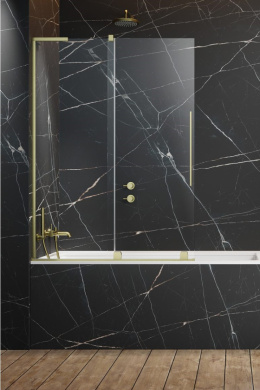 Wpisz KOD: PROMO - 10% Radaway Furo SL Brushed Gold PND II drzwi parawanu 63,8 cm lewe złoty szczotkowany/szkło przezroczyste 10309638-99-01L