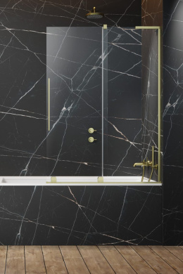 Wpisz KOD: PROMO - 10% Radaway Furo SL Brushed Gold PND II drzwi parawanu 63,8 cm prawe złoty szczotkowany/szkło przezroczyste 10309638-99-01R