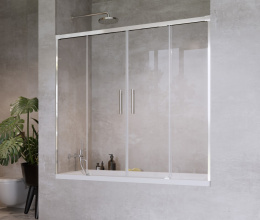 Wpisz KOD: PROMO - 10% Radaway Idea PN DWD parawan nawannowy 140 cm chrom/szkło przezroczyste 10004140-01-01