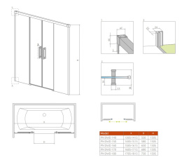 Wpisz KOD: PROMO - 10% Radaway Idea PN DWD parawan nawannowy 160 cm chrom/szkło przezroczyste 10004160-01-01