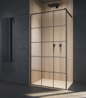 Wpisz KOD: PROMO - 10% Radaway Modo New Black II Factory Walk-In ścianka prysznicowa 75 cm czarny mat/szkło factory 389075-54-55
