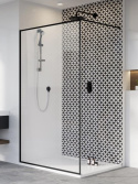 Wpisz KOD: PROMO - 10% Radaway Modo New Black II Frame Walk-In ścianka prysznicowa 75 cm wolnostojąca czarny mat/szkło Frame 389075-54-56