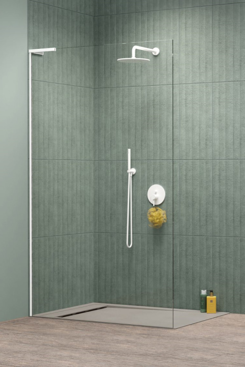 Radaway Modo SL White II Walk-In ścianka prysznicowa 110 cm lewa wolnostojąca biały mat/szkło przezroczyste 10319114-04-01L