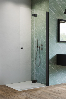 Radaway Nes Black KDD-B drzwi prysznicowe 80 cm prawe czarny mat/szkło przezroczyste 10024080-54-01R