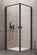 Radaway Nes Black KDD I drzwi prysznicowe 90 cm lewe czarny mat/szkło Frame 10021090-54-56L