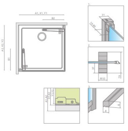 Radaway Nes KDD B drzwi prysznicowe 100 cm lewe chrom/szkło przezroczyste 10024100-01-01L