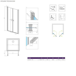 Wpisz KOD: PROMO - 10% Radaway Eos DWD I drzwi prysznicowe 70 cm wnękowe chrom/szkło przezroczyste 137783-01-01