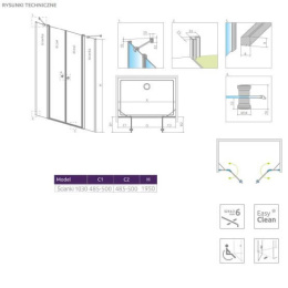 Wpisz KOD: PROMO - 10% Radaway Eos DWD II ścianki prysznicowe 103 cm chrom/szkło przezroczyste 13799103-01-01