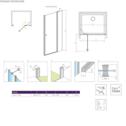 Wpisz KOD: PROMO - 10% Radaway Eos DWJ II drzwi prysznicowe 90 cm wnękowe prawe chrom/szkło przezroczyste 13799441-01R