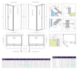 Wpisz KOD: PROMO - 10% Radaway Eos KDS II drzwi prysznicowe 120 cm lewe chrom/szkło przezroczyste 13799484-01L