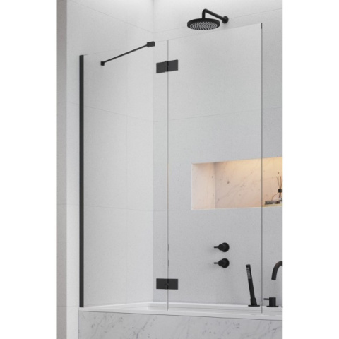 Wpisz KOD: PROMO - 10% Radaway Essenza New Black PND II parawan nawannowy 100 cm lewy czarny mat/szkło przezroczyste 110002100-54-01L