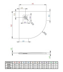Wpisz KOD: PROMO - 10% Radaway Kyntos A brodzik 100x100 cm półokrągły biały HKA100100-04