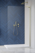 Radaway Modo SL Brushed Gold II ścianka prysznicowa walk-in 90 cm złoty szczotkowany/szkło przezroczyste 10319094-99-01R