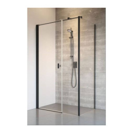 Radaway Nes 8 Black KDS I drzwi prysznicowe 57,5 cm lewe czarny mat/szkło przezroczyste 10073100-54-01L