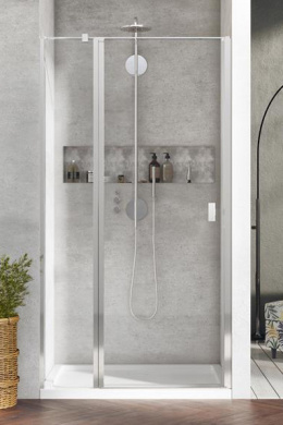 Radaway Nes DWJ II drzwi prysznicowe 80 cm wnękowe lewe chrom/szkło przezroczyste 10036080-01-01L