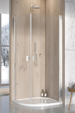 Radaway Nes PDD I kabina prysznicowa część lewa 90x90 cm półokrągła chrom połysk/szkło przezroczyste 10020090-01-01L