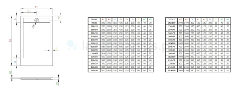 Radaway Teos F brodzik 110x80 cm prostokątny biały HTF11080-04