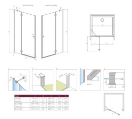 Radaway Torrenta DWJ drzwi prysznicowe 120 cm wnękowe prawe chrom/szkło przezroczyste 132030-01-01