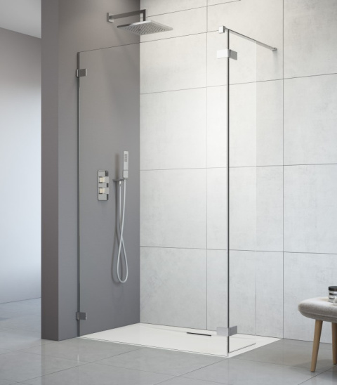 Wpisz KOD: PROMO - 10% Radaway Arta Walk-In ścianka prysznicowa 80 cm chrom/szkło przezroczyste 386280-03-01