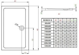 Wpisz KOD: PROMO - 10% Radaway Doros Plus D brodzik 120x90 cm prostokątny biały SDRPD1290-01