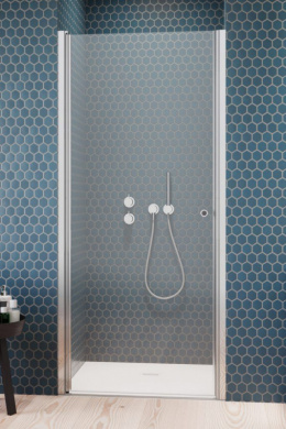 Wpisz KOD: PROMO - 10% Radaway Eos DWJ I drzwi prysznicowe 80 cm wnękowe prawe chrom/szkło przezroczyste 137913-01-01R