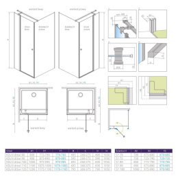 Wpisz KOD: PROMO - 10% Radaway Eos KDJ II drzwi prysznicowe 90 cm lewe chrom/szkło przezroczyste 13799421-01L