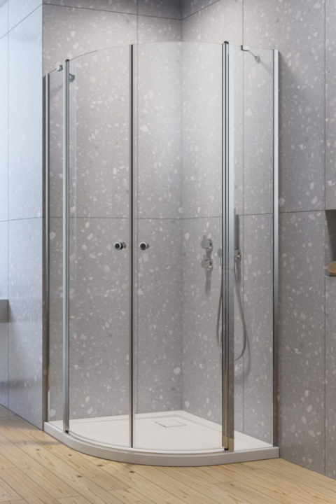 Wpisz KOD: PROMO - 10% Radaway Eos PDD II kabina prysznicowa część lewa 80x80 cm półokrągła 13799470-01L