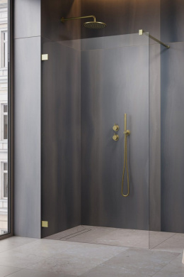 Radaway Essenza Pro Brushed Gold Walk-In ścianka prysznicowa 90 cm złoty szczotkowany/szkło przezroczyste 10103090-99-01