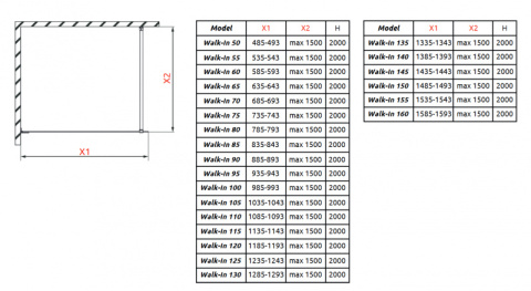 Radaway Essenza Pro Brushed Nickel Walk-In ścianka prysznicowa walk 80 cm nikiel szczotkowany/szkło przezroczyste 10103080-91-01