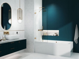 Radaway Essenza Pro Gold PNJ II parawan nawannowy 60 cm złoty połysk/szkło przezroczyste 10101060-09-01