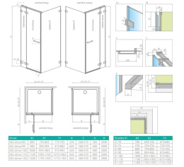 Radaway Euphoria KDJ ścianka boczna S1 90 cm szkło przezroczyste 383050-01