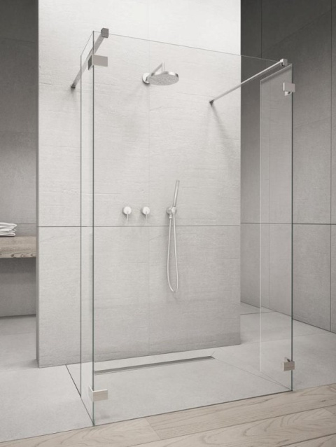 Radaway Euphoria Walk-In ścianka frontowa W4 120 cm chrom/szkło przezroczyste 383144-01-01