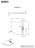 Wpisz KOD: PROMO - 10% Radaway Giaros A brodzik 90x90 cm półokrągły biały MKGA9090-03