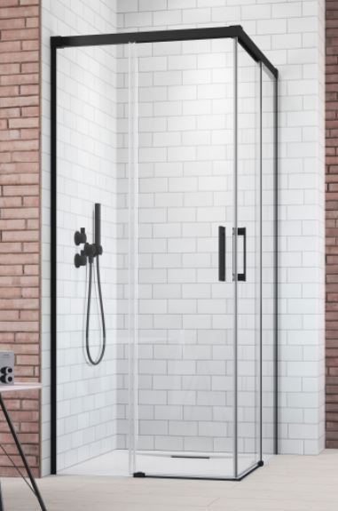 Wpisz KOD: PROMO - 10% Radaway Idea Black KDD drzwi prysznicowe 70 cm prawe czarny mat/szkło przezroczyste 387065-54-01R