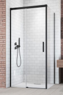 Wpisz KOD: PROMO - 10% Radaway Idea Black KDJ ścianka prysznicowa 100 cm boczna lewa czarny mat/szkło przezroczyste 387052-54-01L