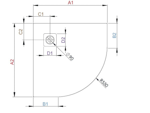 Wpisz KOD: PROMO - 10% Radaway Kyntos A brodzik kwadratowy 80x80 cm czarny HKA8080-54