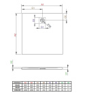 Wpisz KOD: PROMO - 10% Radaway Kyntos C brodzik 80x80 cm kwadratowy cemento HKC8080-74