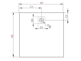 Wpisz KOD: PROMO - 10% Radaway Kyntos C brodzik 90x90 cm kwadratowy konglomeratowy czarny HKC9090-54