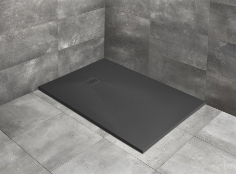 Wpisz KOD: PROMO - 10% Radaway Kyntos F brodzik 110x80 cm konglomeratowy antracyt HKF11080-64