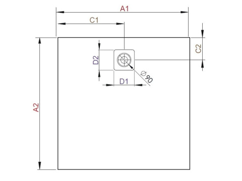 Wpisz KOD: PROMO - 10% Radaway Kyntos PT brodzik pięciokątny 90x90 cm czarny HKPT9090-54