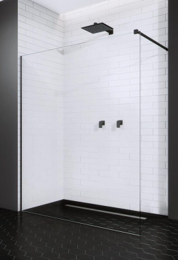 Wpisz KOD: PROMO - 10% Radaway Modo New Black II Walk-In ścianka prysznicowa 85 cm czarny mat/szkło przezroczyste 389085-54-01