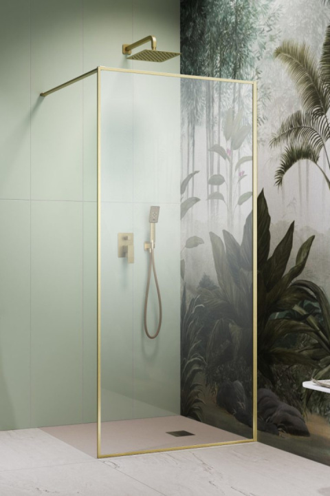 Wpisz KOD: PROMO - 10% Radaway Modo New Gold PNJ II parawan nawannowy 90 cm 1-częściowy złoty szczotkowany/szkło przezroczyste 10006090-99-01