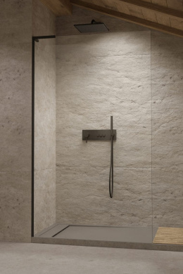 Radaway Modo SL Black II Walk-In ścianka prysznicowa 50 cm lewa wolnostojąca czarny mat/szkło przezroczyste 10319054-54-01L