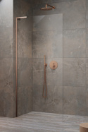 Wpisz KOD: PROMO - 10% Radaway Modo SL Brushed Copper II Walk-In ścianka prysznicowa 50 cm lewa miedź szczotkowana/szkło przezroczyste 10319054-93-01L