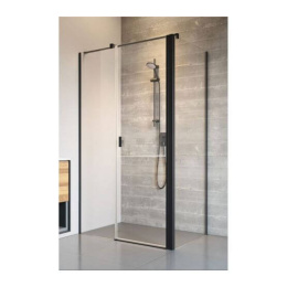 Radaway Nes 8 Black KDS II ścianka prysznicowa 90 cm boczna czarny mat/szkło przezroczyste 10080090-54-01