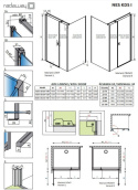 Radaway Nes Black KDS I ścianka prysznicowa 90 cm boczna S1/S3 czarny mat/szkło przezroczyste 10043090-54-01